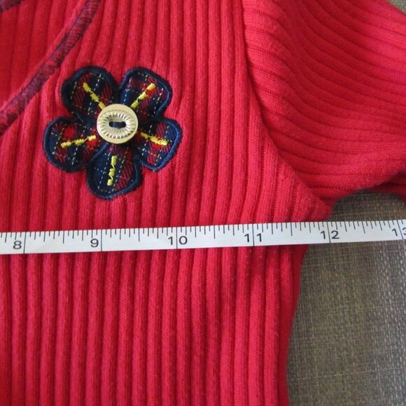 Y2K Plaid Dress Girls Size 5 Red Multicolor Embellished Plaid Retro VTG School - Picture 15 of 16